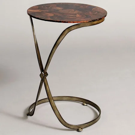 Sculpt End Table with Round Top
